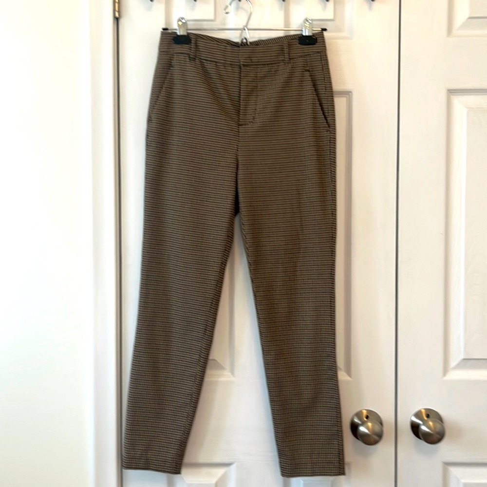 Zara straight-leg checkered pants